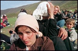Kosovar refugees in Kukes