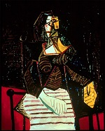 Picasso, Bir İskemelde Oturan Kadın, 1941, Tuval üzerine yağlıboya  