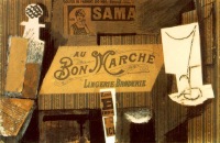 ‘‘Au Bon Marche,’’ 1913, Mukavva üzerine  yağlıboya ve yapıştırılmış kağıt 