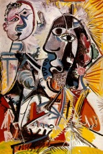 Picasso, Büyük Kafalar,  Mougnis, 16 Mart 1969, Tuval üzerine yağlıboya,  194,5 x 129 cm